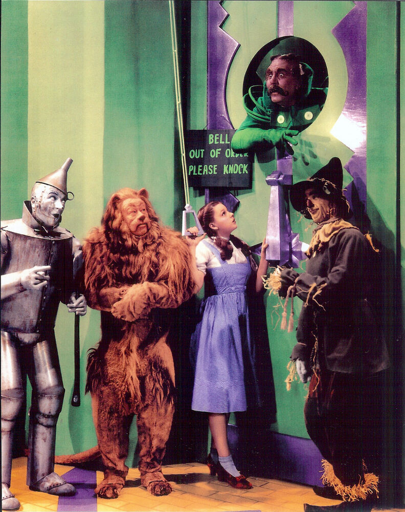 The Wizard of Oz 16x20 color Photo Poster painting at the castle Tin Man, Lion, Scarecrow