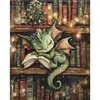 Books And Dragons-11CT Stamped Cross Stitch 40*50cm/15.75*19.69in tapestrymarket