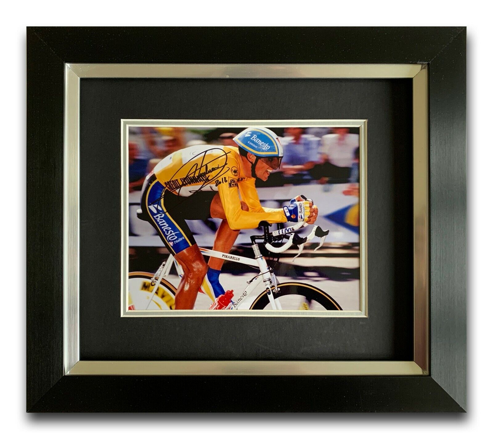 MIGUEL INDURAIN HAND SIGNED FRAMED Photo Poster painting DISPLAY - TOUR DE FRANCE - CYCLING 2.