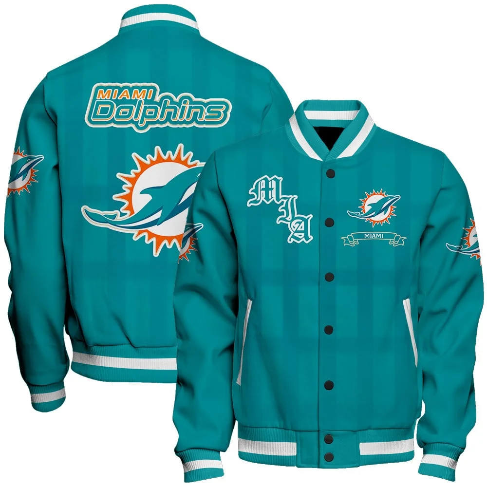 Miami Dolphins Football Team 2024 - 25 Unforgettable Memories Unisex Varsity Jacket