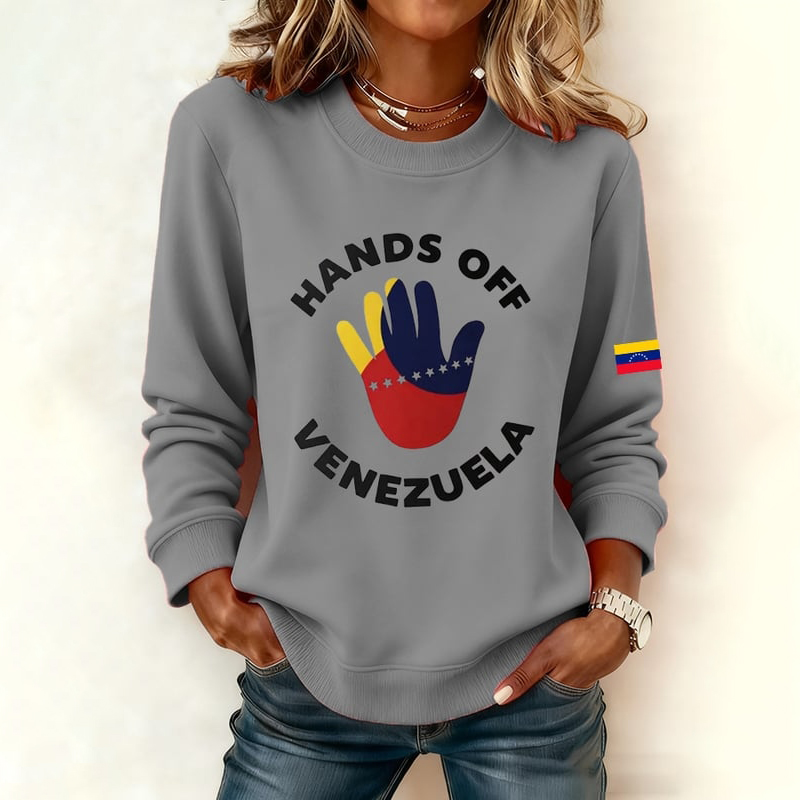 Women's Hands Off Venezuela Print Sweatshirt artswardrobe