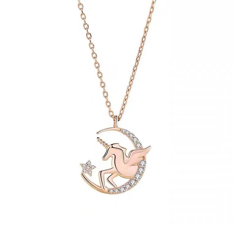 For Daughter -  So Proud Of You Unicorn Necklace