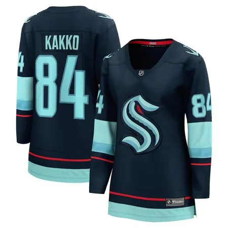 Women's Seattle Kraken #84 Kaapo Kakko  Deep Sea Blue Home Player Jersey
