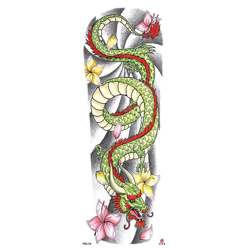 Sdrawing Arm Temporary Tattoos Sleeve for Men Women Realistic Fake Tatoo Warrior Lion Mechanical Skull Wolf Rose Tatto Sticker Totem