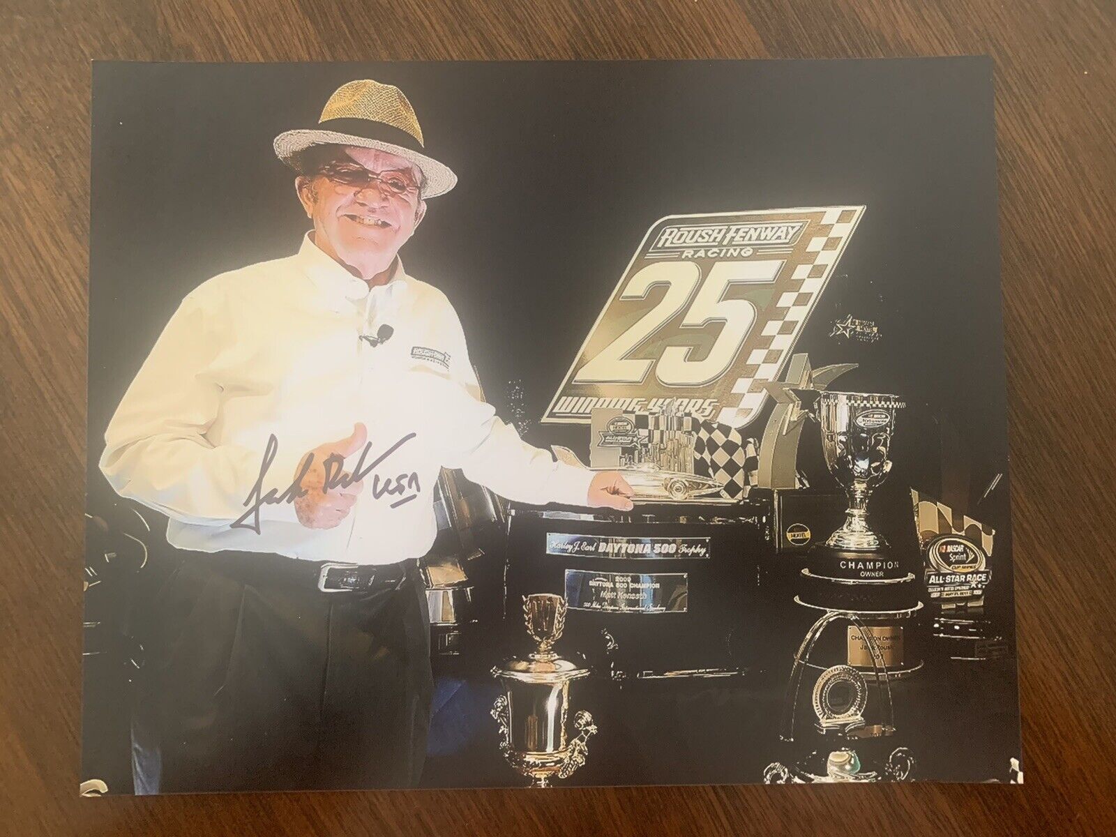 Jack Roush Signed 8x10 Photo Poster painting NASCAR Roush Racing Autograph