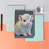 5D Diamond Mosaic Notebook 50 Pages DIY Partial Special Shaped Drill Journal A5 Chinese Zodiac Notebook Kit