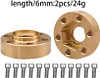 AMK 4pcs Brass Wheel Weights 22mm Wheel Hex Hub Widen Adapter for 1/10 RC Crawler 1.9in/2.2in Wheels Rim Axial SCX10 TRX4 Counterweight