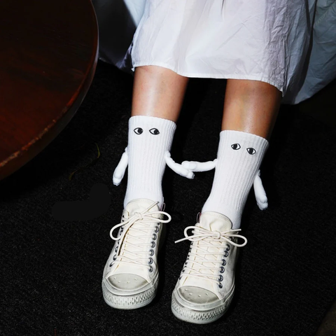 fashion style with hand to hand magnetic socks