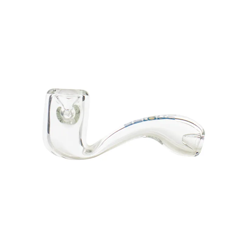 3.7" Glass sherlock pipe clear color