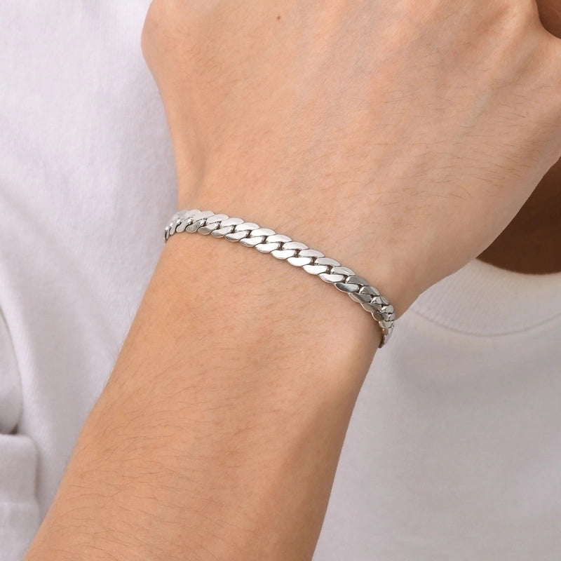 Minimalist Solid Color 201 Stainless Steel Men’s Bracelets