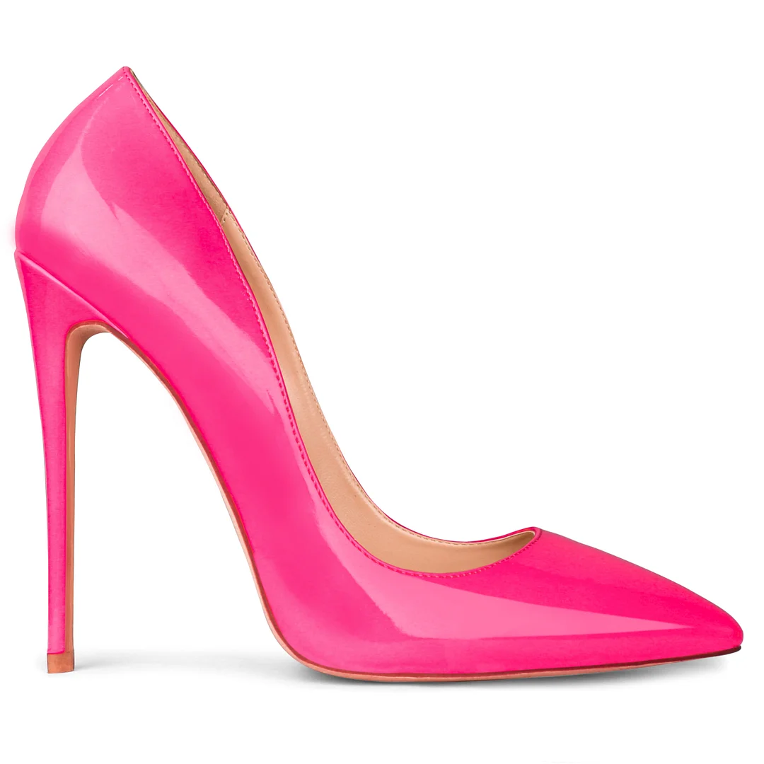 120mm Women's Pointed Toe Party Wedding Pumps Matte/Patent High Heels Shoes-MERUMOTE