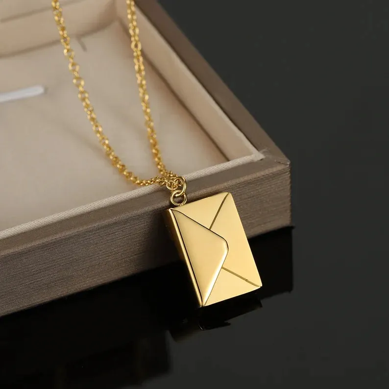 Envelope Necklace With Secret Message