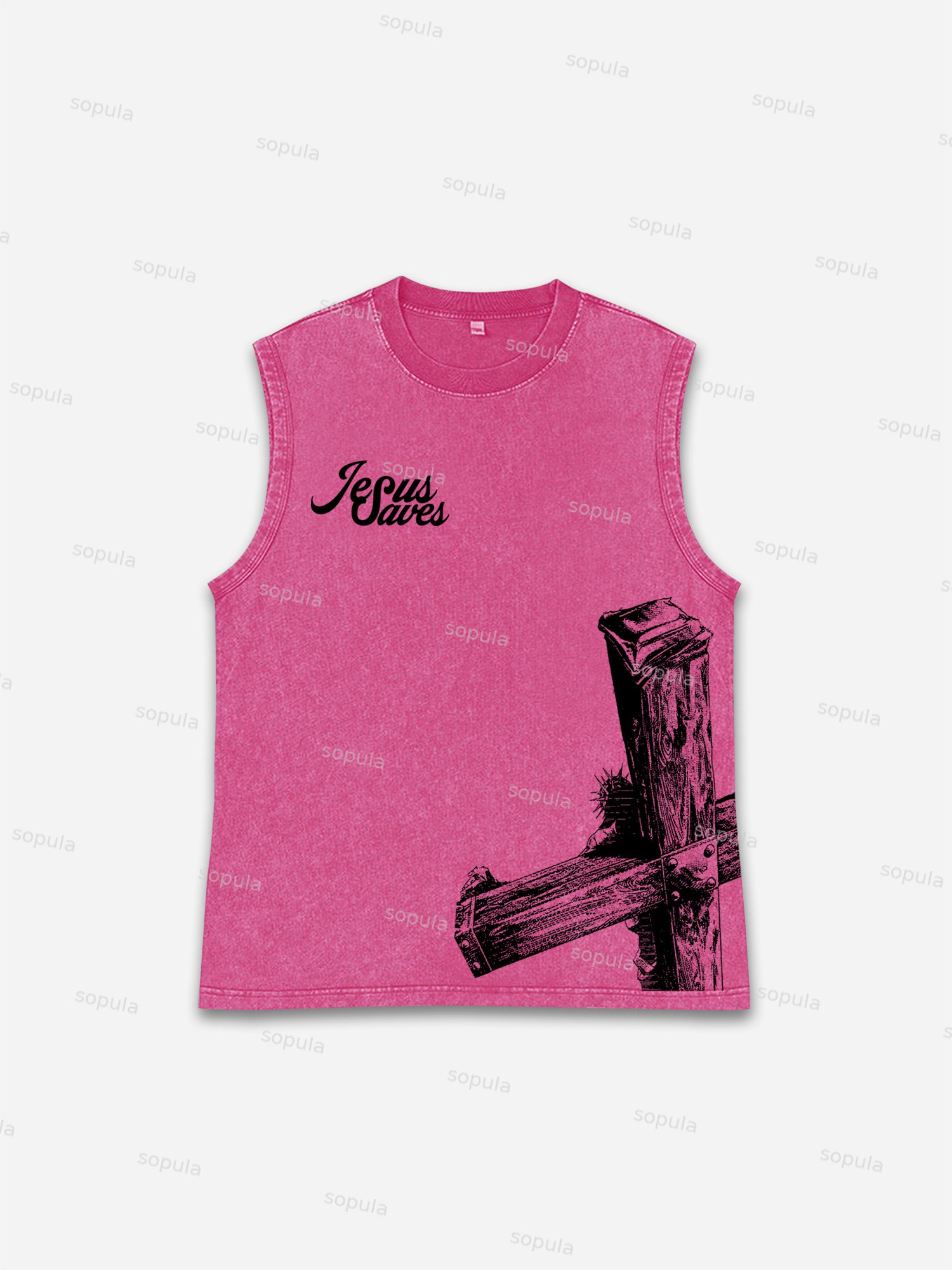 Jesus Saves Graphic Tank Top - Sopula｜Premium Graphic Tees & Graphic Clothing