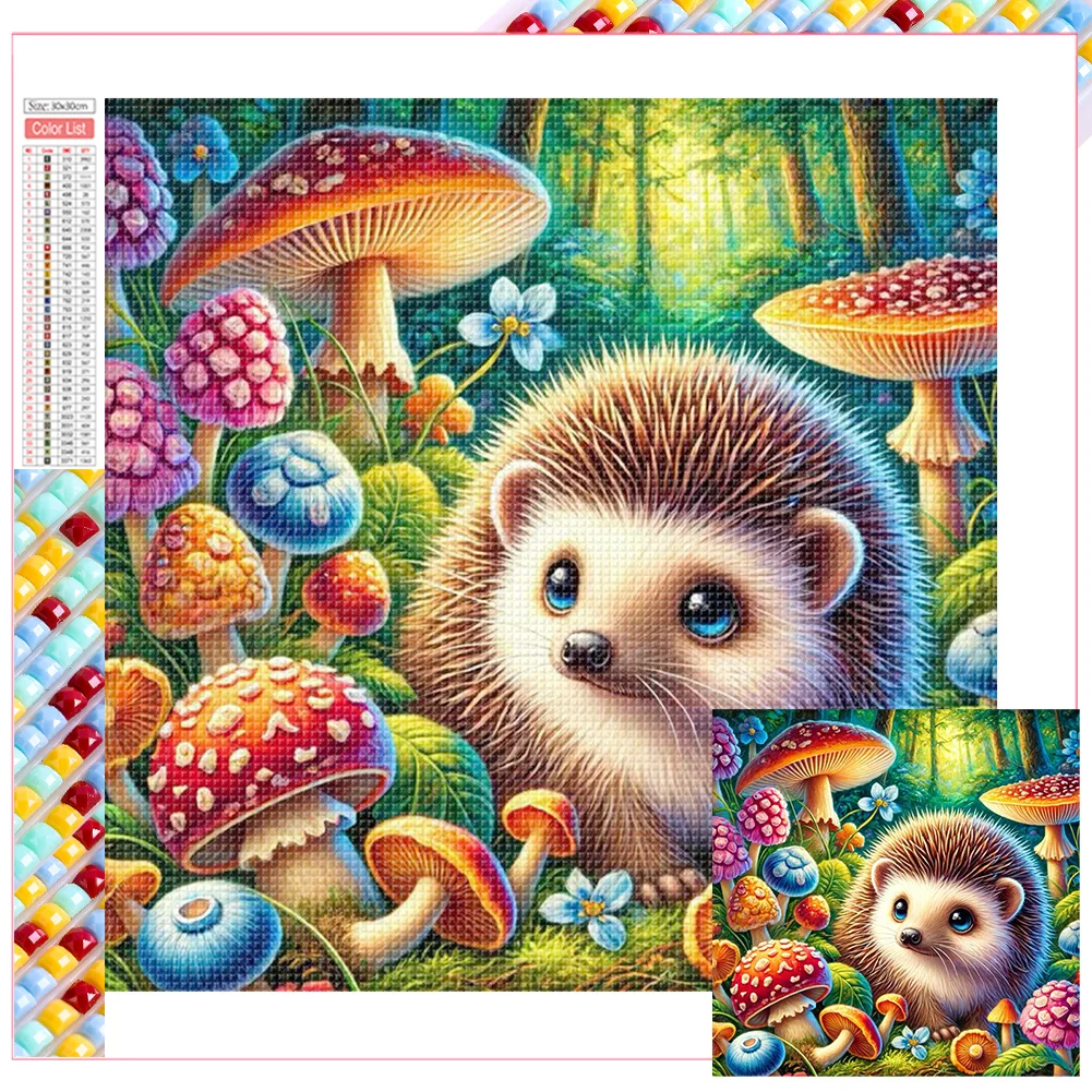 Diamond Painting - Full Square Drill - Hedgehog(Canvas|45*45cm)