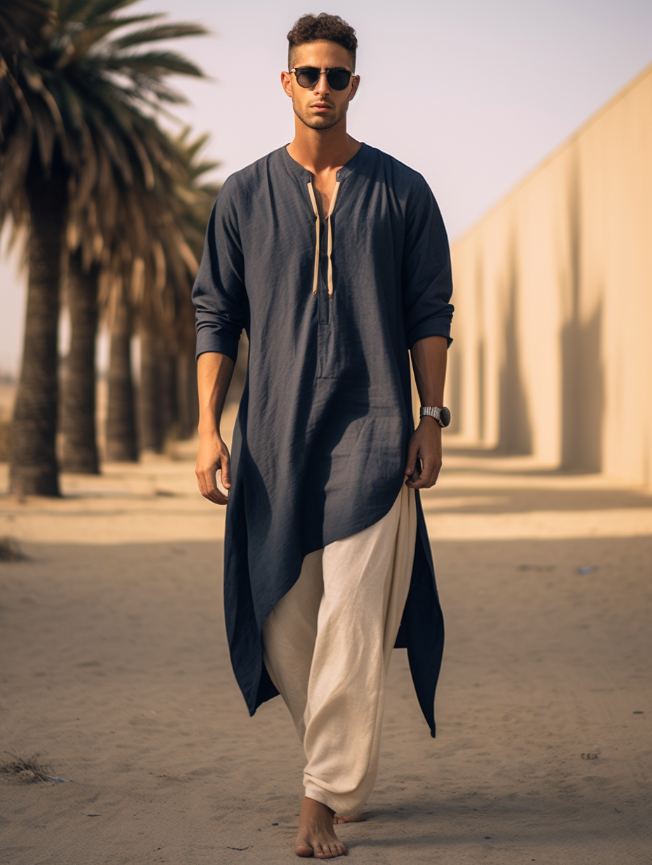 Men's Comfortable Linen Kaftan