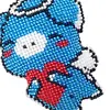 Pig Beaded Counted Cross Stitch Ornament Kit Cross Stitch Bead Keychain (C)