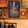 Groupe de Guitare - Panneaux en &eacute;tain m&eacute;tallique(20*30cm/30*40cm) - Musique