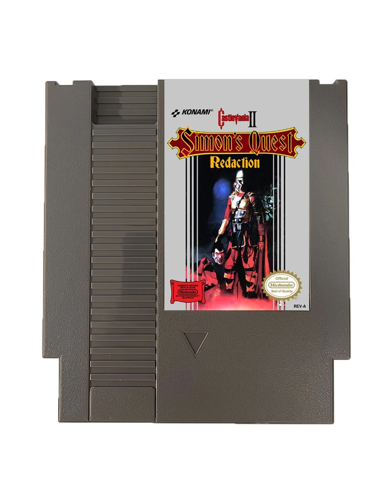 Castlevania II - Simon's Quest Redaction NES For Nintendo Entertainment System Console - 8 Bit Game Cartridge
