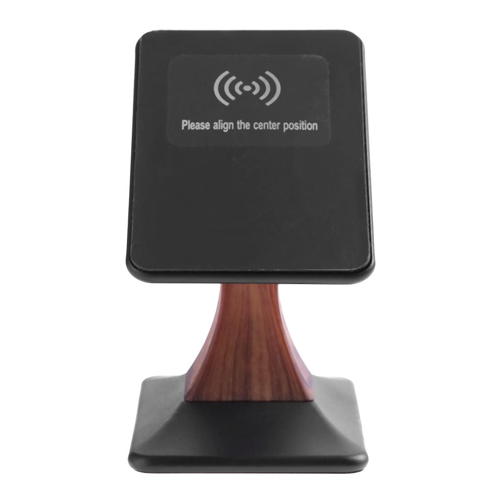 

180 Degree Rotation Wood Grain Wireless Charging Stand 9V Charger Stand, 501 Original