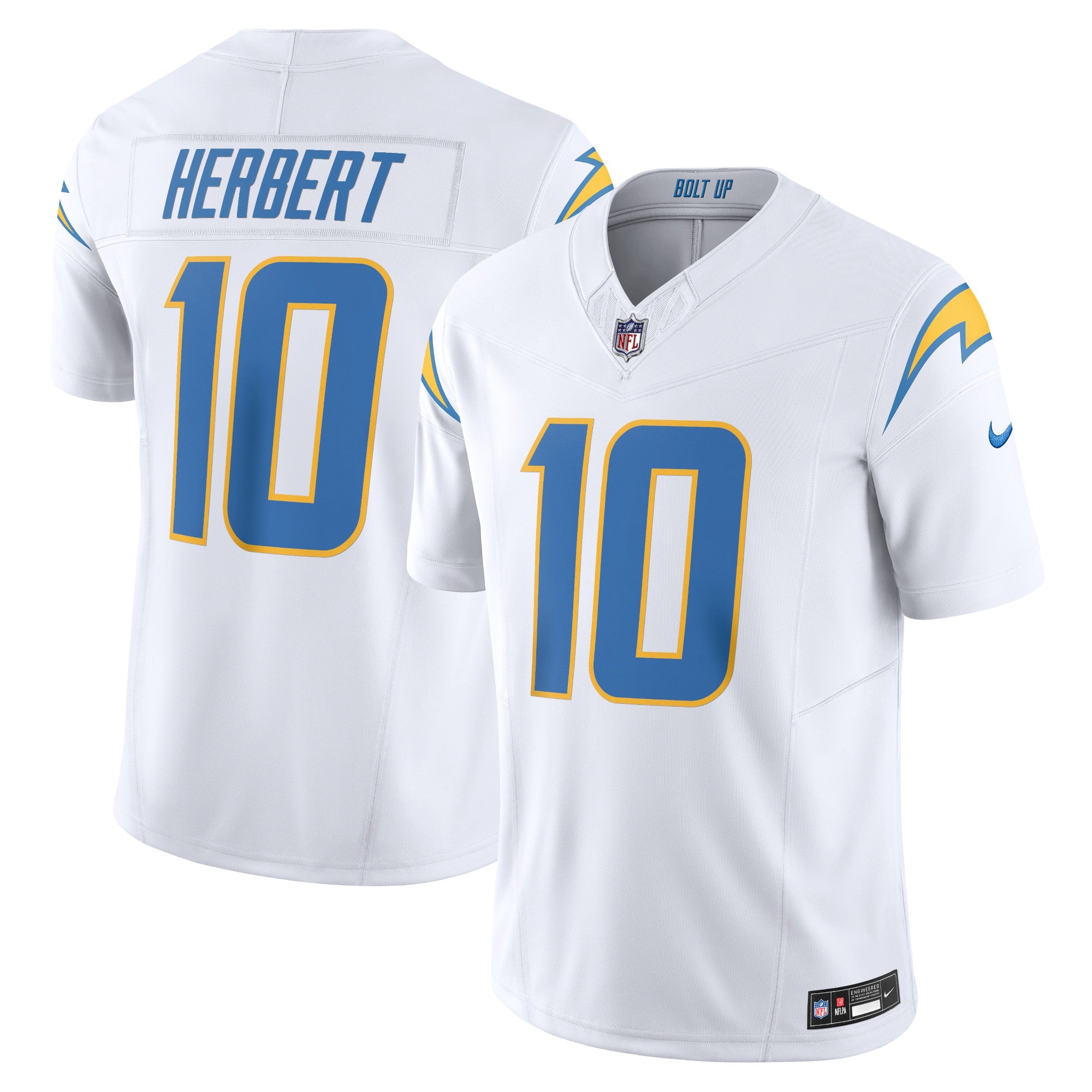 Justin Herbert Los Angeles Chargers Nike Vapor F.U.S.E. Limited Jersey - White mysite