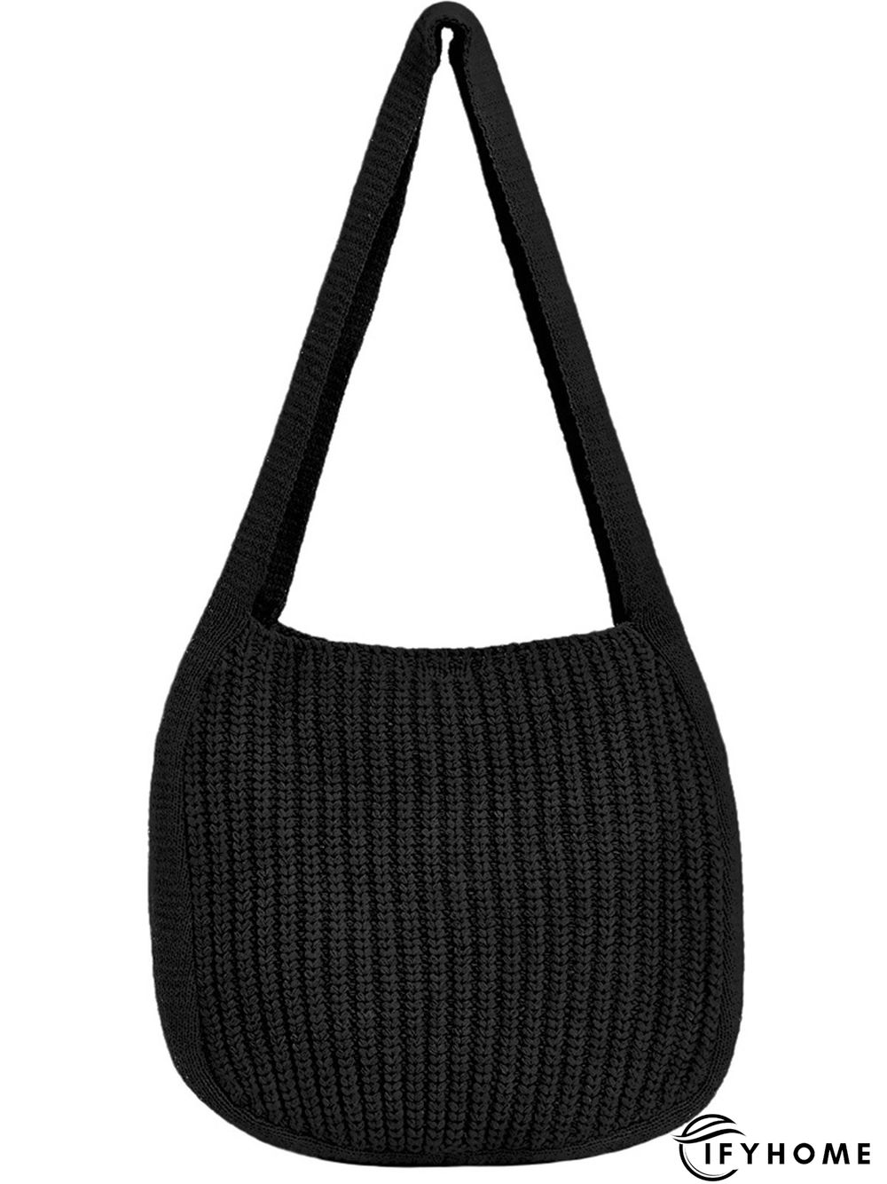 Solid Color Knit Large Capacity Shoulder Bag | IFYHOME