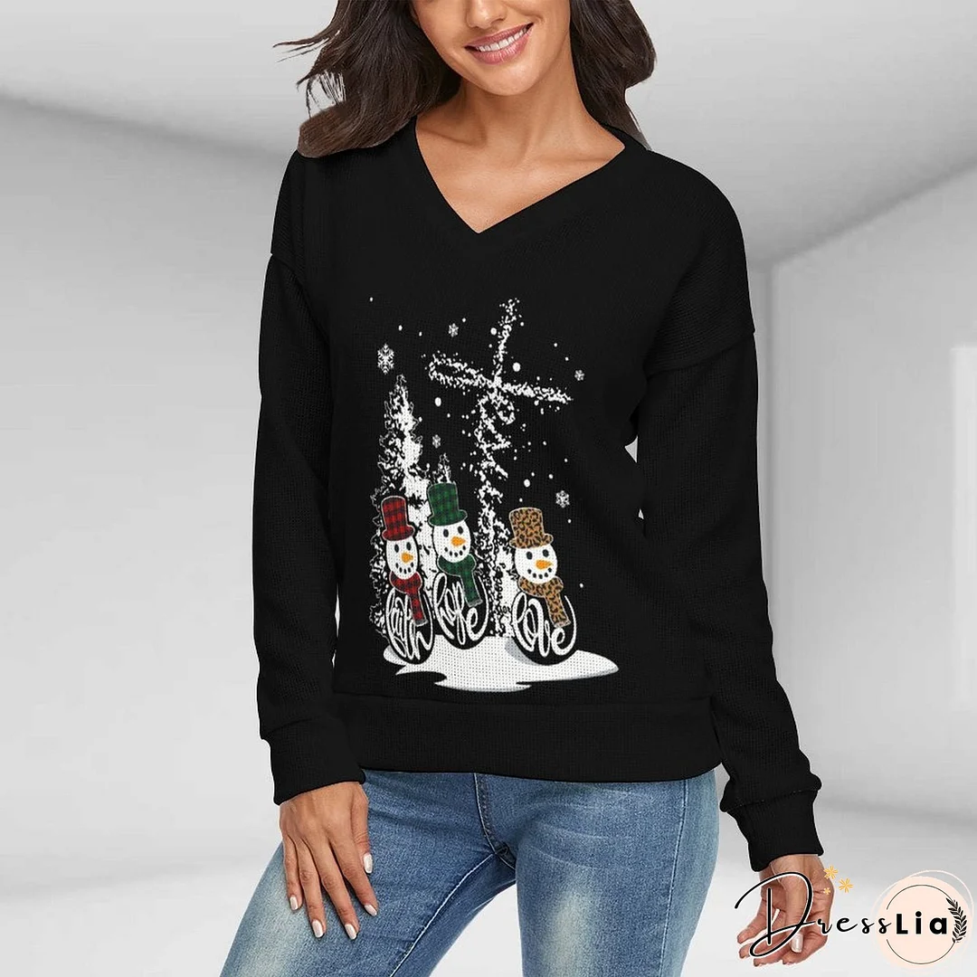 Christmas Top   Printed Holiday Long Sleeve Top