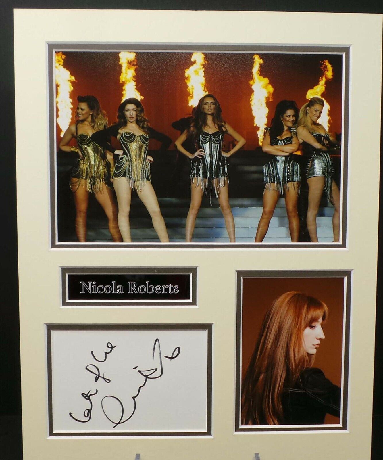 Nicola ROBERTS Signed Mounted Photo Poster painting Display AFTAL RD COA Girls Aloud Singer