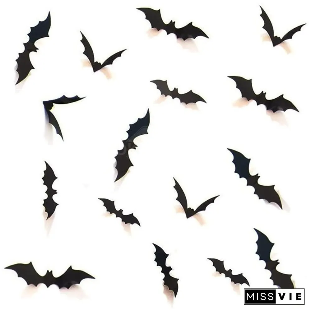 3D PVC Bat Wall sticker For Halloween Decoration