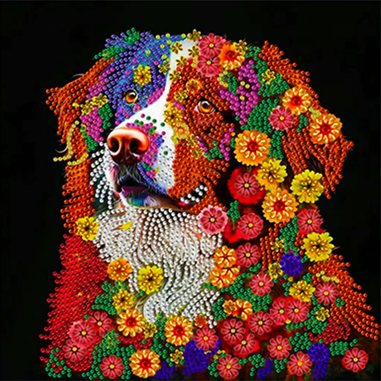 12 Zodiac Dogs 30*30CM(Canvas) Special Shaped Drill Diamond Painting gbfke