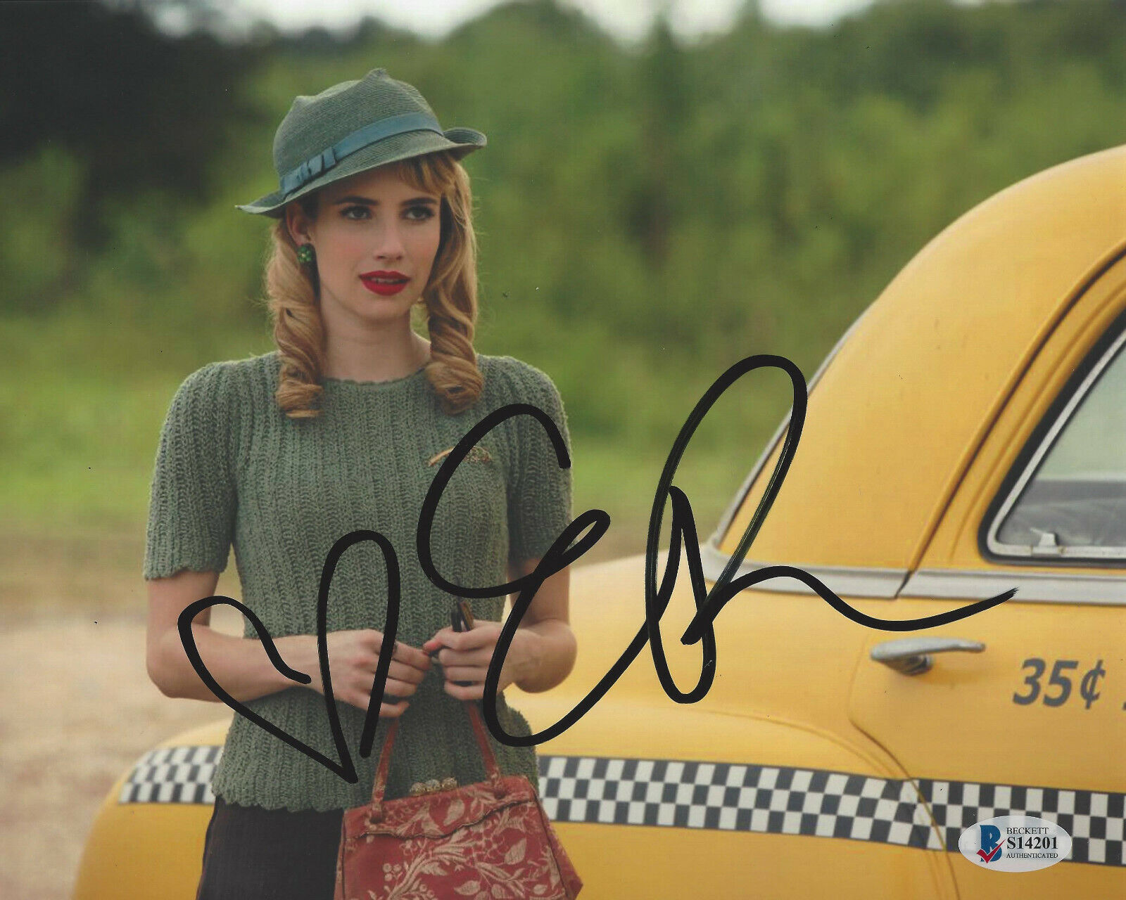 EMMA ROBERTS SIGNED AUTOGRAPHED 8x10 Photo Poster painting SEXY AHS ACTRESS BECKETT COA BAS