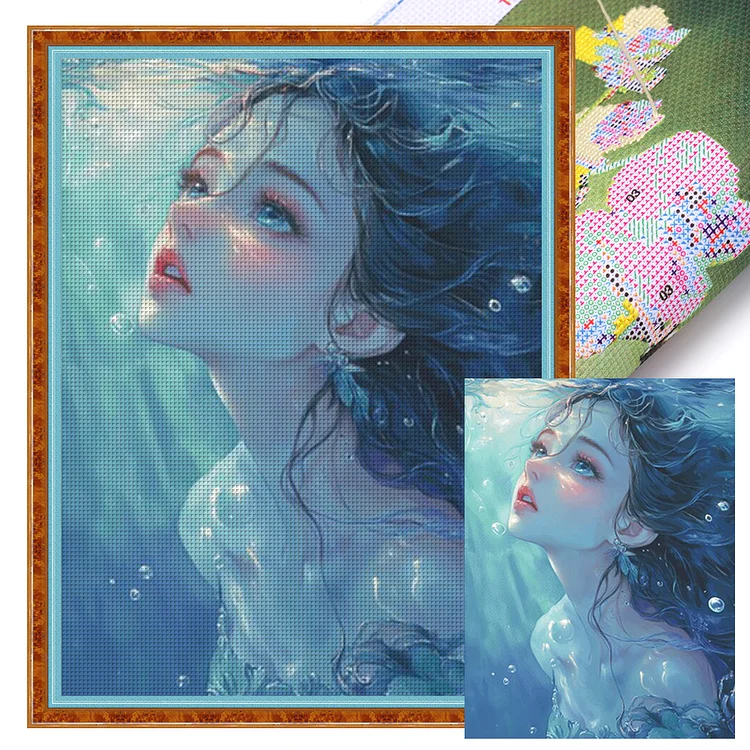 『Fairy Brand』Girl - 14CT Stamped Eco-Friendly Cotton Thread Cross Stitch(75*95cm)(157Colors)