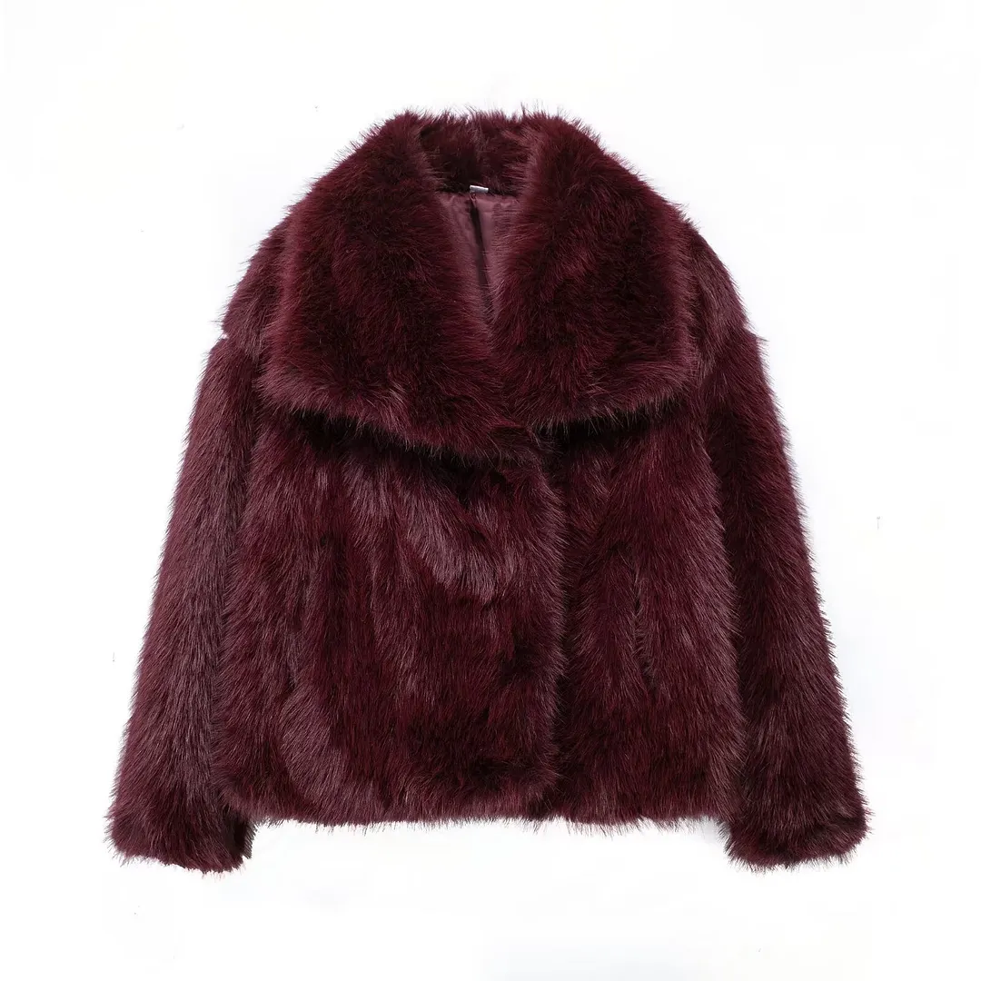 Nigikala Nigikala Women's Winter Fashion Temperament Style Wind Artificial Fur Coat D69352