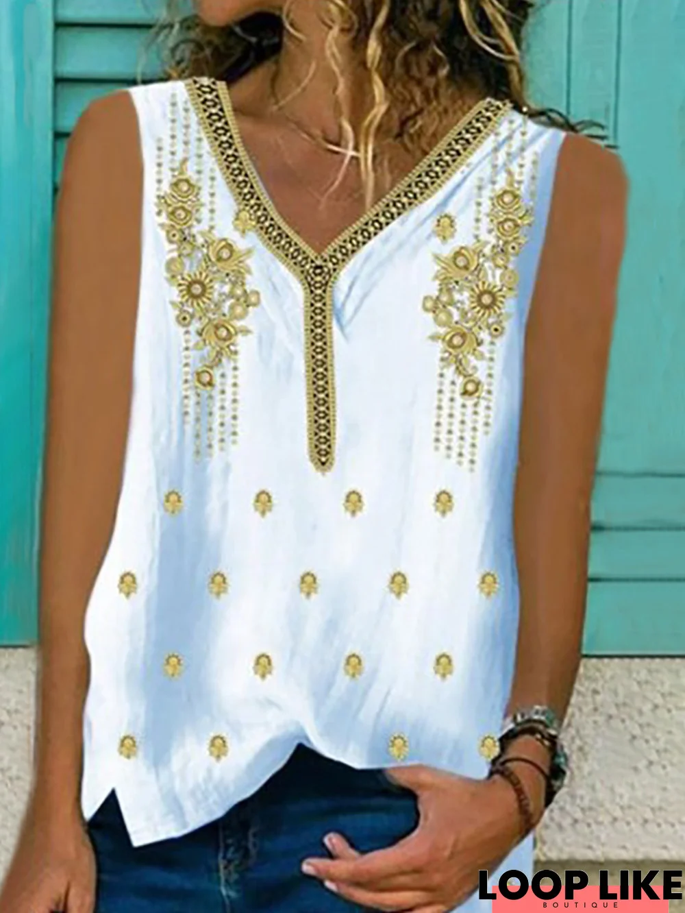 Boho Sleeveless shirt & Top