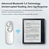 BT5.4 Remote Control Page Turner Rechargeable Reading Trigger Clicker Lightweight Wireless Page Turn RC Remote Control Clicker for Kobo Reading Accessories
