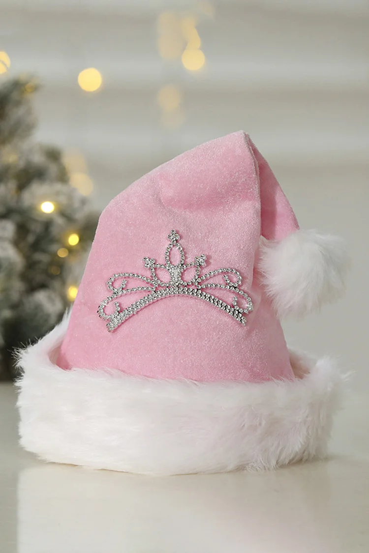 Christmas Costumes Velvet Faux Fur Patchwork Hat