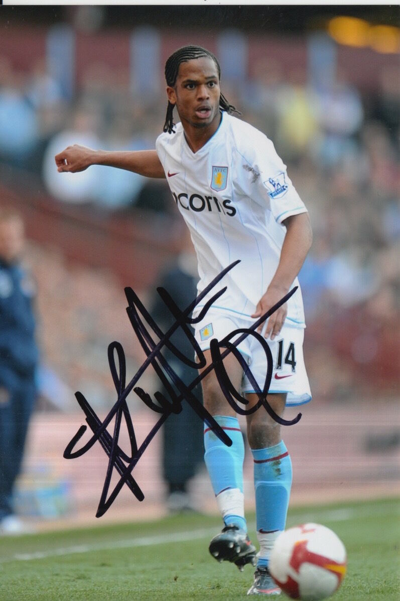 ASTON VILLA HAND SIGNED NATHAN DELFOUNESO 6X4 Photo Poster painting 1.