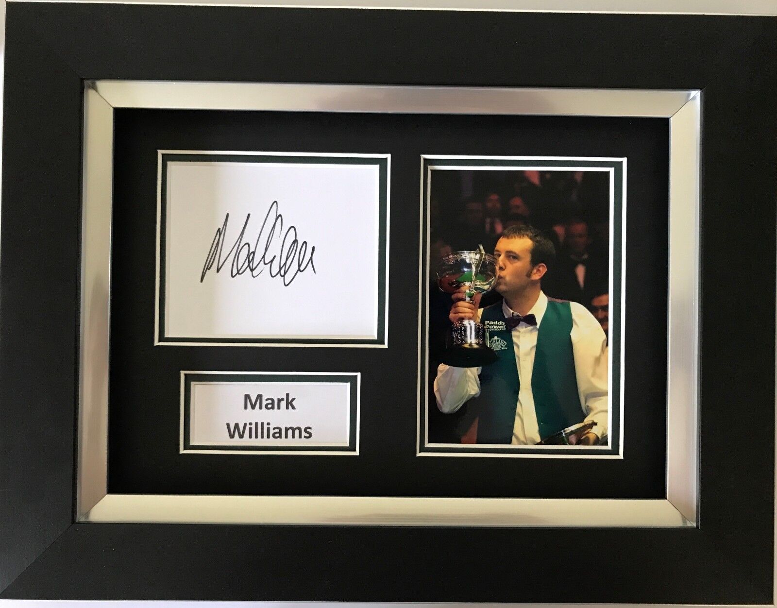 MARK WILLIAMS HAND SIGNED FRAMED Photo Poster painting DISPLAY SNOOKER 1.