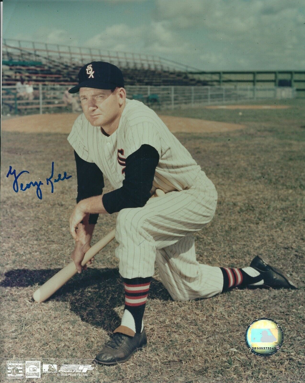 Autographed GEORGE KELL 8x10 Chicago White Sox Photo Poster painting With COA