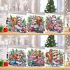 (US Only)6PCS DIY Xmas Diamond Art Greeting Cards Congratulations Cards & Gifts (Squirrel