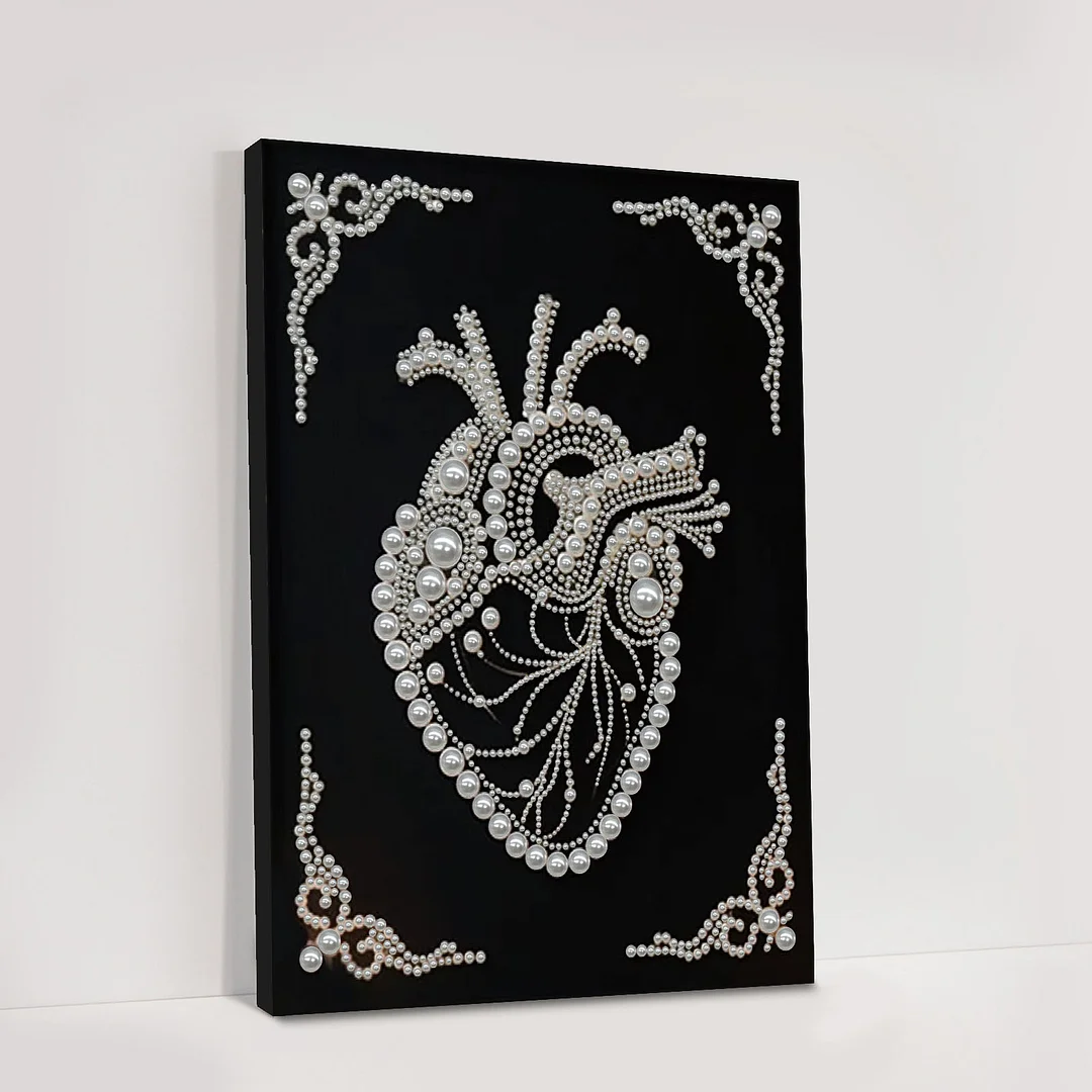 DIY Pearl Painting Art Kit, Oil Painting Style Beads Canvas With Frame 30*40cm, Handmade Home & Wall D&eacute;cor, Beginner Friendly Unique DIY Gift for Friends, Mom