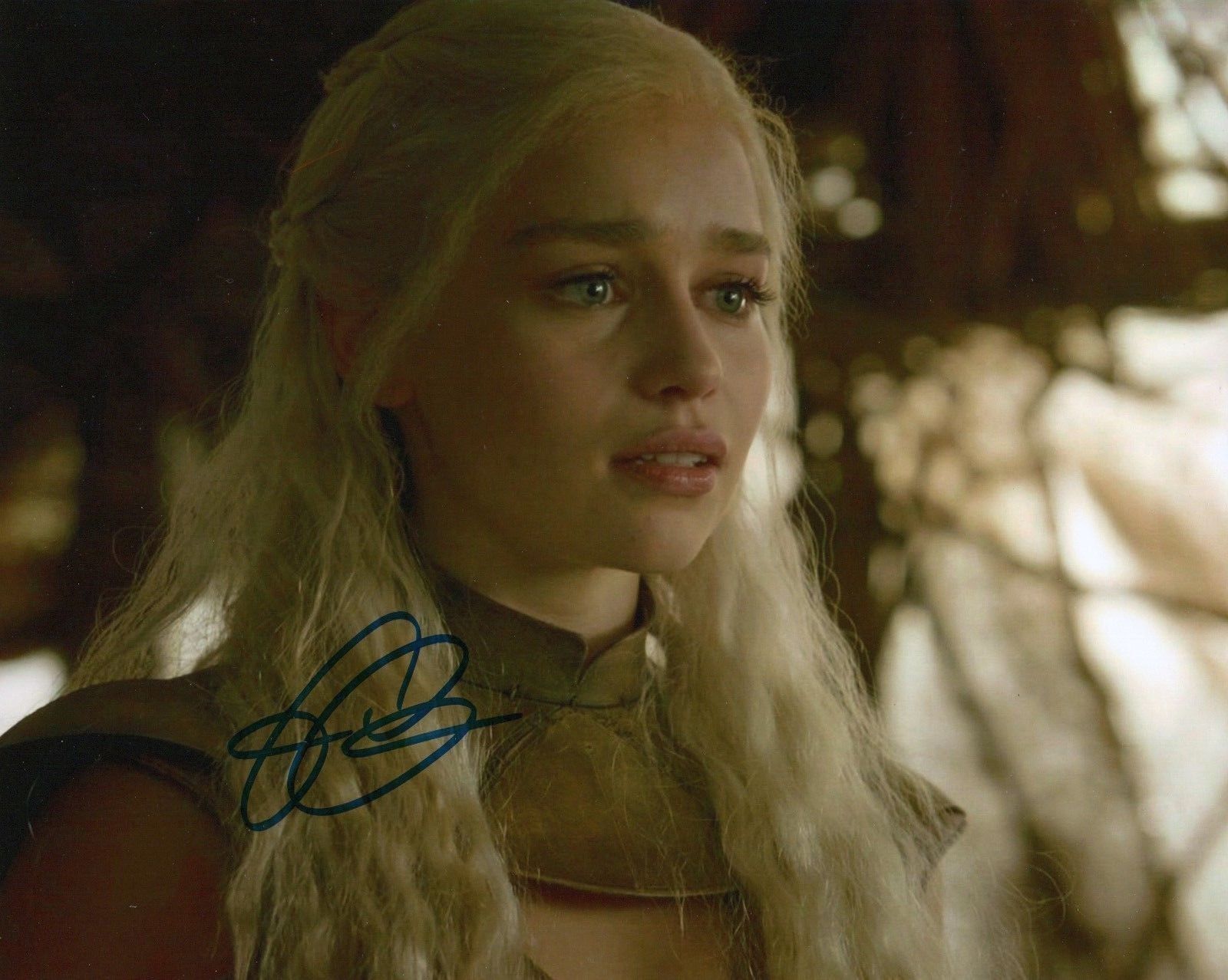 EMILIA CLARKE - GAME OF THRONES AUTOGRAPHED SIGNED A4 PP POSTER Photo Poster painting PRINT 4