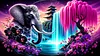 Luxury AB Velvet Diamond Painting Kit - Elephant