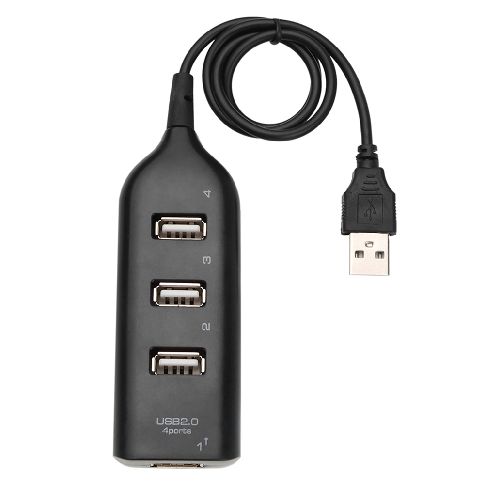 

USB Hub 5Mbps High Speed Multi USB 2.0 Adapter Expander 4 Port Splitter, Black, 501 Original