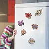 (US Only)6Pcs 2D/Flat DIY Flowers Diamond Painting Fridge Magnets Kit for Art Crafts Gift