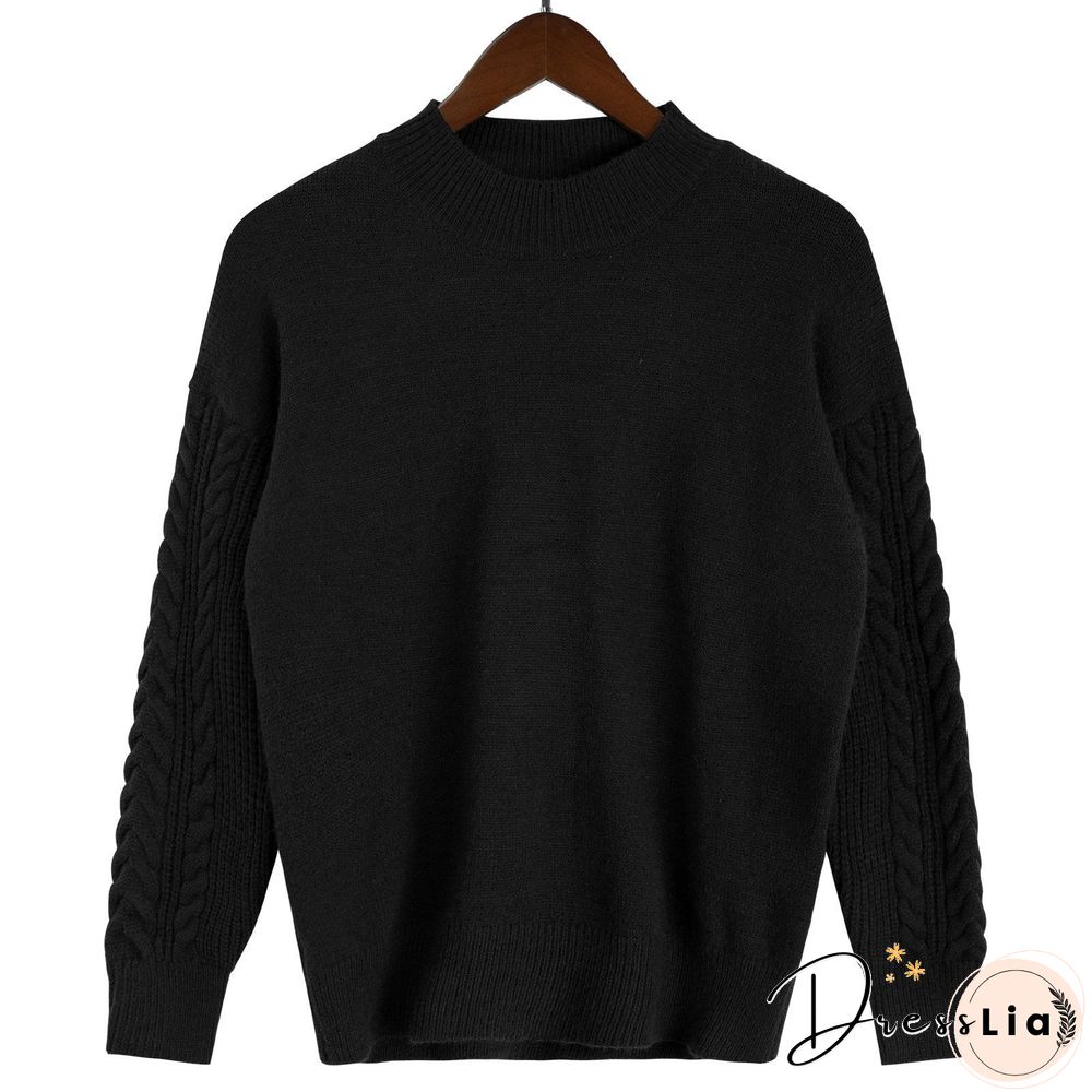 Winter Plain Sweater Top