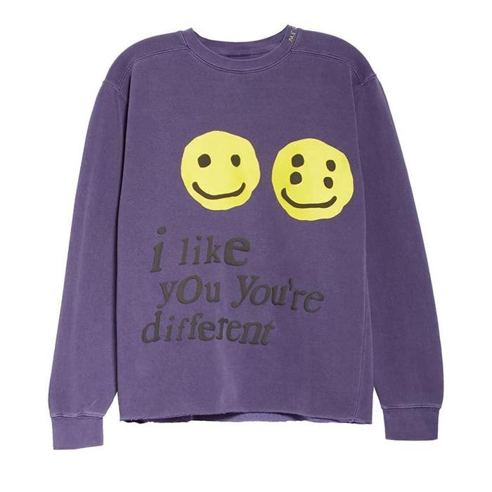 Purple Smiley Sweater