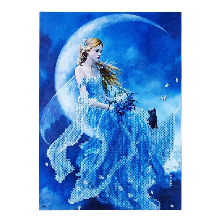 Moon Goddess - Round Drill Diamond Painting - 30x40cm(Canvas)