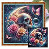 Rose Skull-11CT Stamped Cross Stitch 40*40cm/15.75*15.75in tapestrymarket
