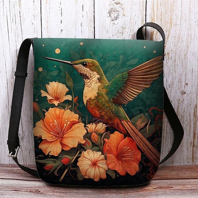 Style & Comfort for Mature Women Women's Floral Bird Print Crossbody Bag