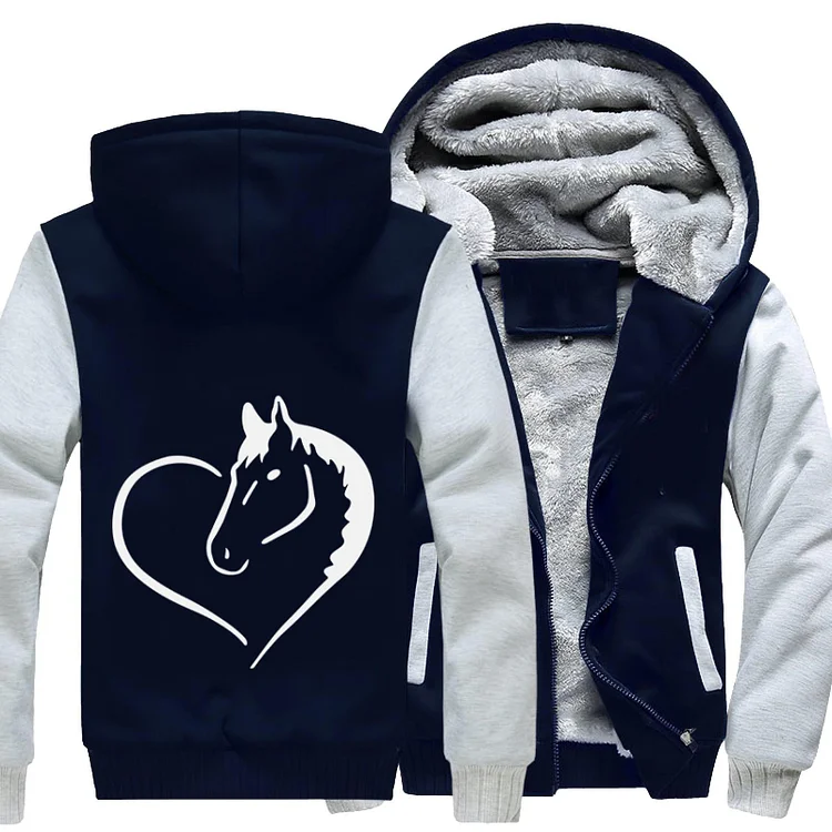 Horse And Heart, Horse Fleece Jacket